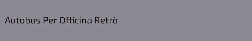 Autobus Per Officina Retrò